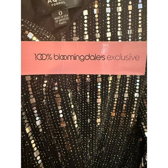 Aqua Women's Mini Dress Black Silver Size 0 Party - Picture 9 of 13